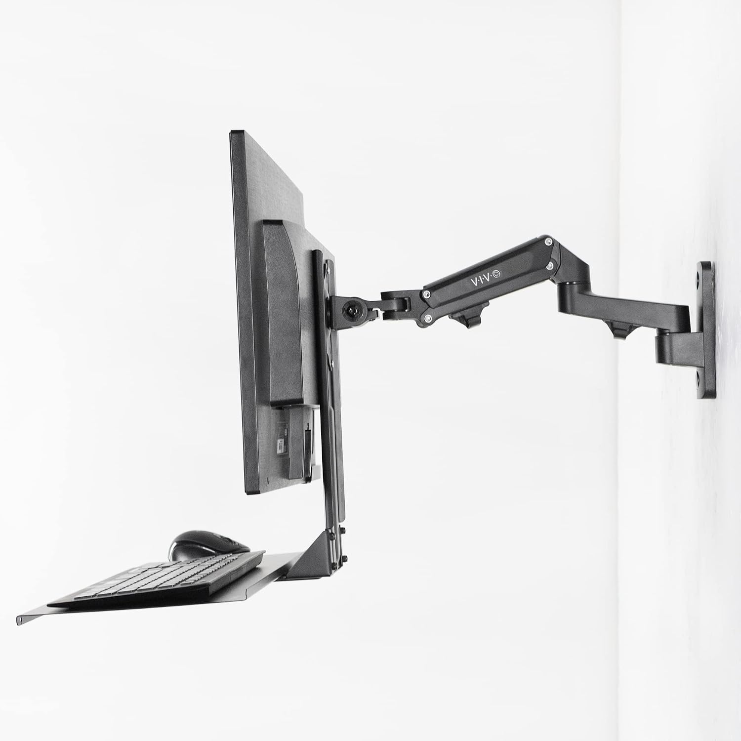 VIVO Computer Keyboard and Mouse Platform Tray VESA Mount Attachment 25.5 x 8 inch Surface (MOUNT-KB03) | Computer Keyboard and Mouse Platform