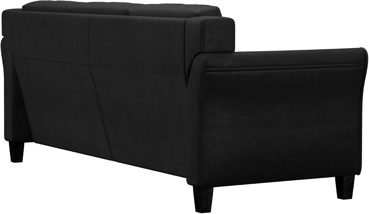 Studio Living Harrington 57.9" Loveseat, Transitional Modern, Pocket Coil Comfort, Easy Assembly, Microfiber Fabric, Dark Grey