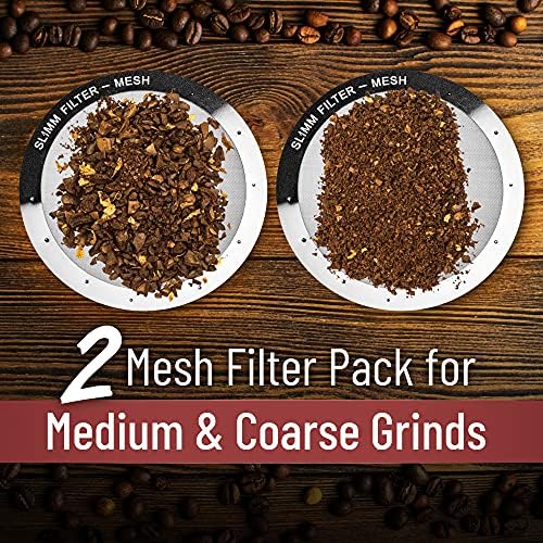 Stainless Steel Filter for AeroPress, 3 Reusable Metal Discs | Mesh, fine and ultra-fine discs. Tune body and clarity per brew. No paper waste. Reusable for years.