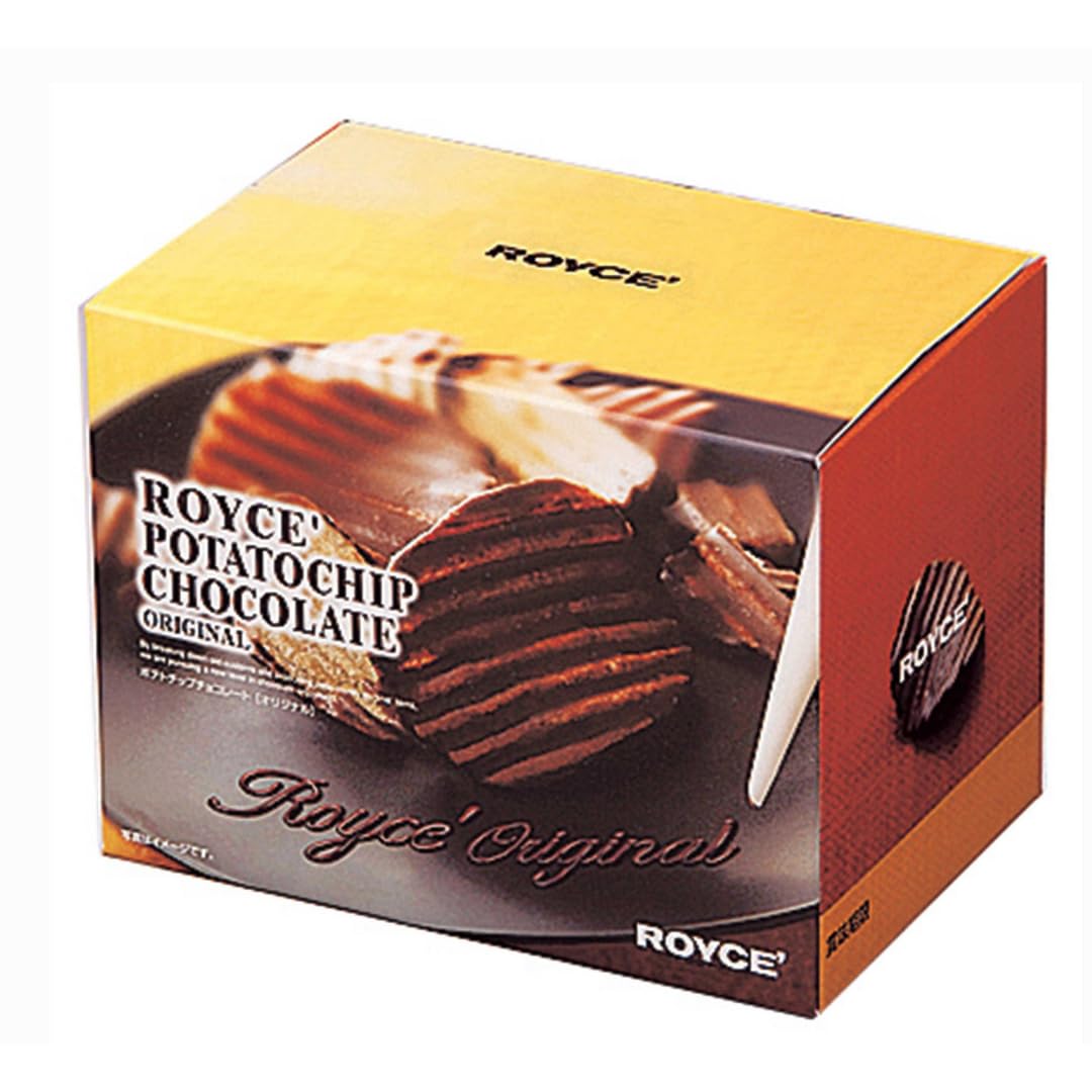 ROYCE' Potatochip Chocolate "Original" - |Chocolate Coated Crispy Potato Chips | Gourmet Snack for Gifting & Indulging | Japanese Potato Chip Chocolate from Hokkaido (7 Servings per Container)