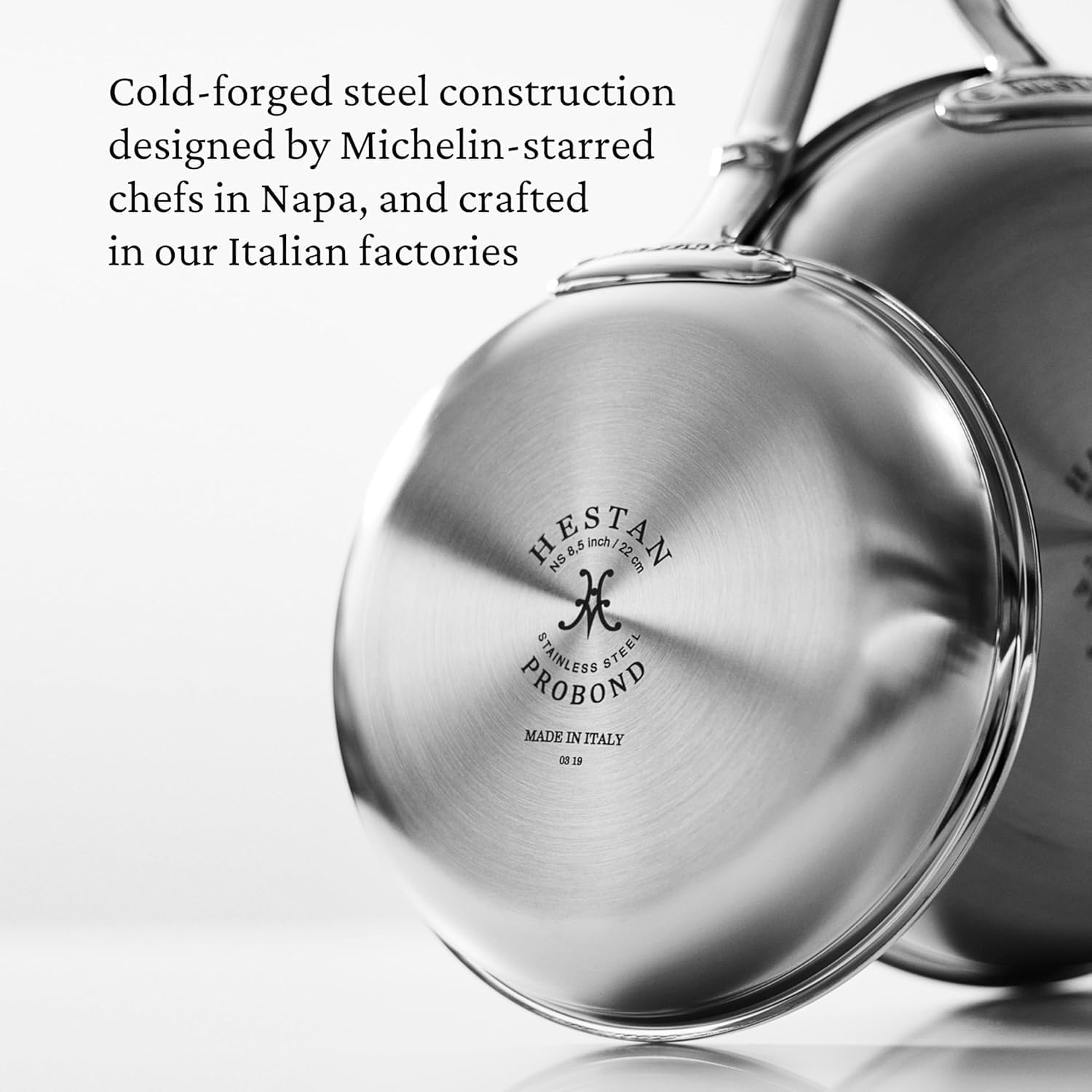 Hestan ProBond Forged TITUM - Professional Clad Stainless Steel, Nonstick, Frying Pan, (8.5-Inch), Induction Compatible, Made without PFOAs