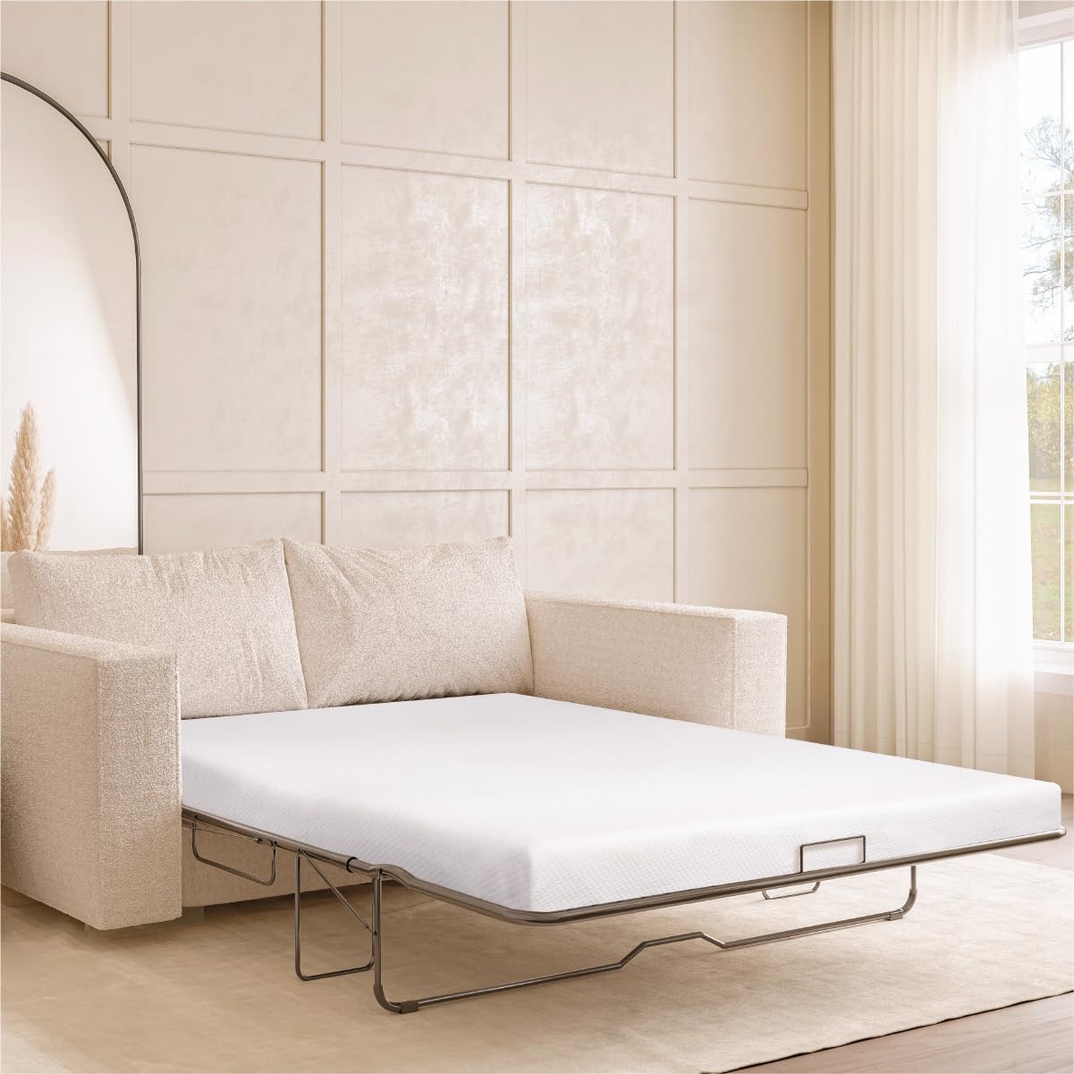 Milliard 4.5-Inch Memory Foam Sofa Bed Mattress Replacement, Queen Size, Pull Out Sofa Bed Queen Size, Sleeper Mattress & Couch Beds