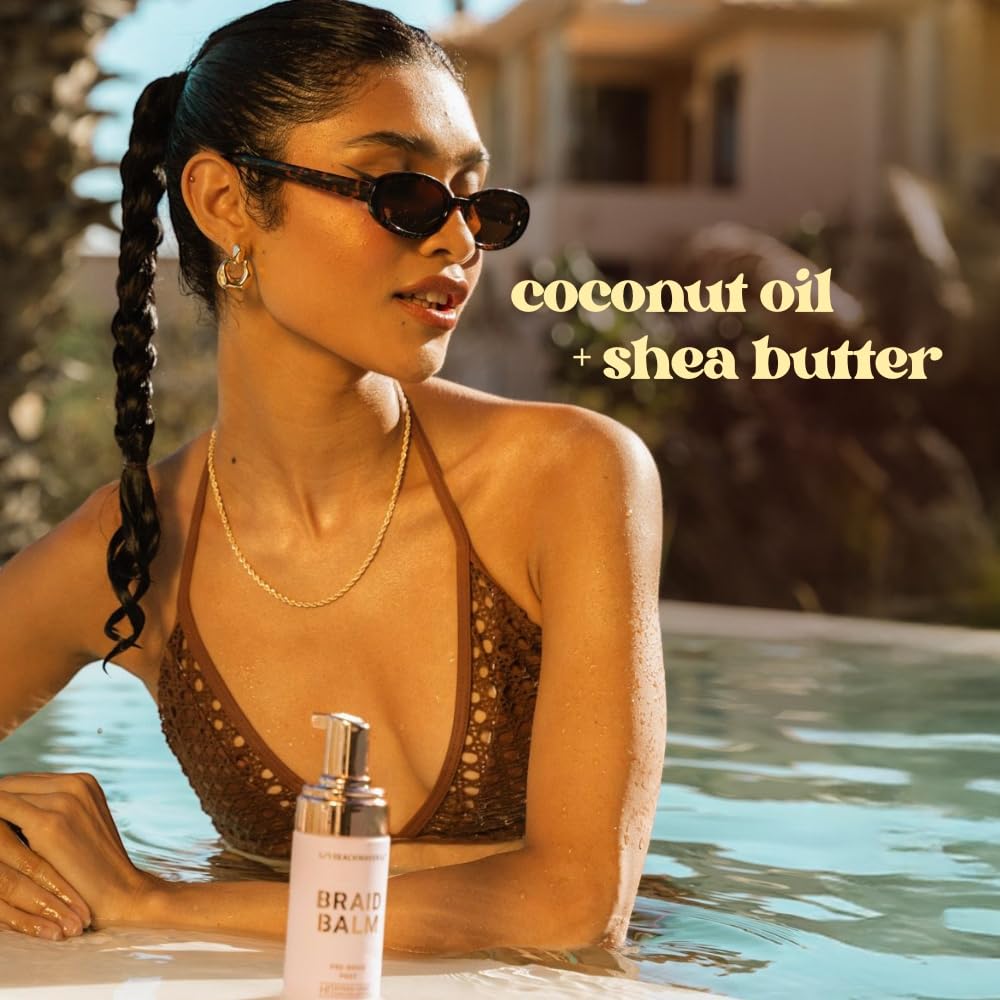 The Beachwaver Co. Braid Balm Pre-Braid Prep - Full Size (4 Fl Oz) | Frizz-Taming Primer Foam | Strengthen and Reduce Flyaways w/HiX Vegan Bond