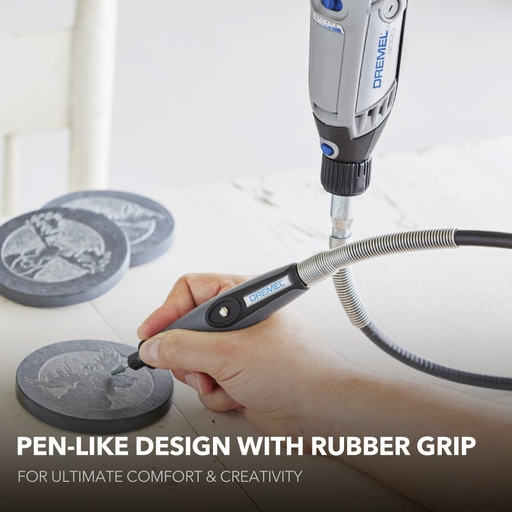 Dremel Flex Shaft Attachment with Comfort Grip and 36" Long Cable - Engraver, Polisher, and Mini Sander for Detail Metal Engraving, Wood Carving