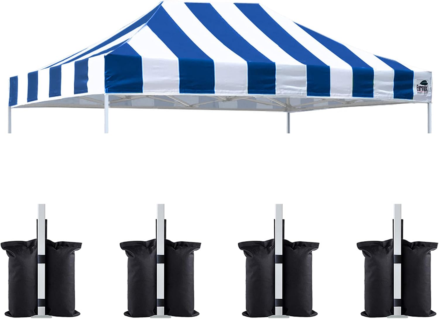 Eurmax USA 10x10 Pop Up Canopy Replacement Top,Universal Instant Canopy Cover ONLY,Heavy Duty UPF 50+ UV Protection,Water & Wind Resistant Tarp,30+ Colors Available,Bonus 4 Sand Bags (White)