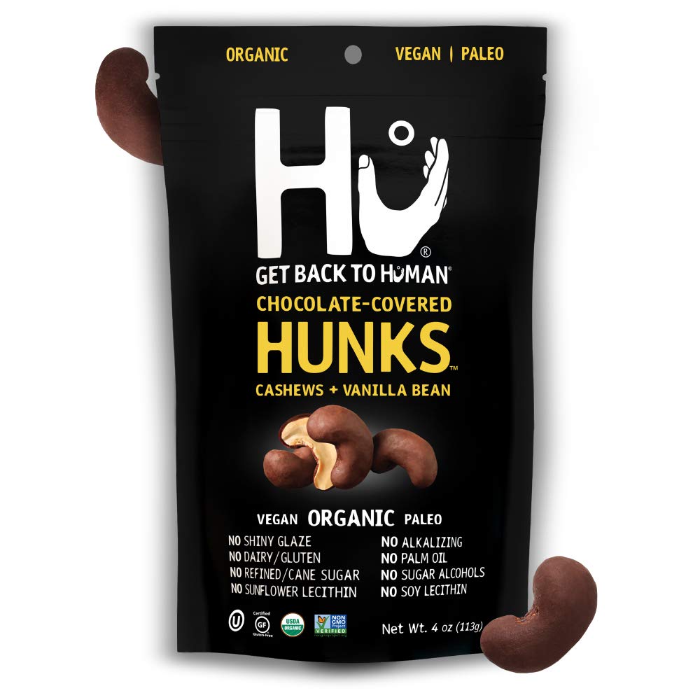 Hu Chocolate Hunks, Chocolate Covered Almonds with Sea Salt, 6 Pack
