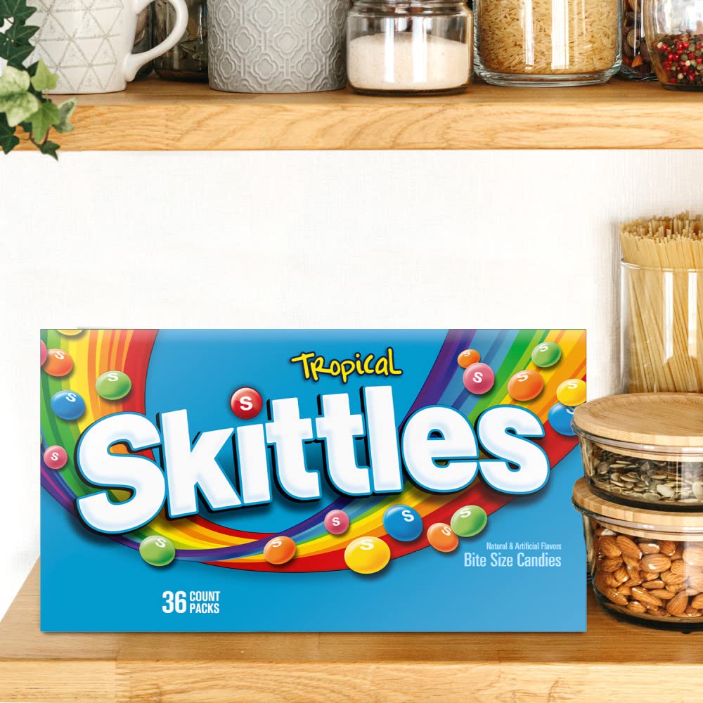SKITTLES Wild Berry Chewy Candy, Full Size, Bulk Box, 36 Pack, 2.17 oz | Chewy wild berry fruity candy full size packs individually wrapped for movie nights, party favors, snacks, road trip, bulk