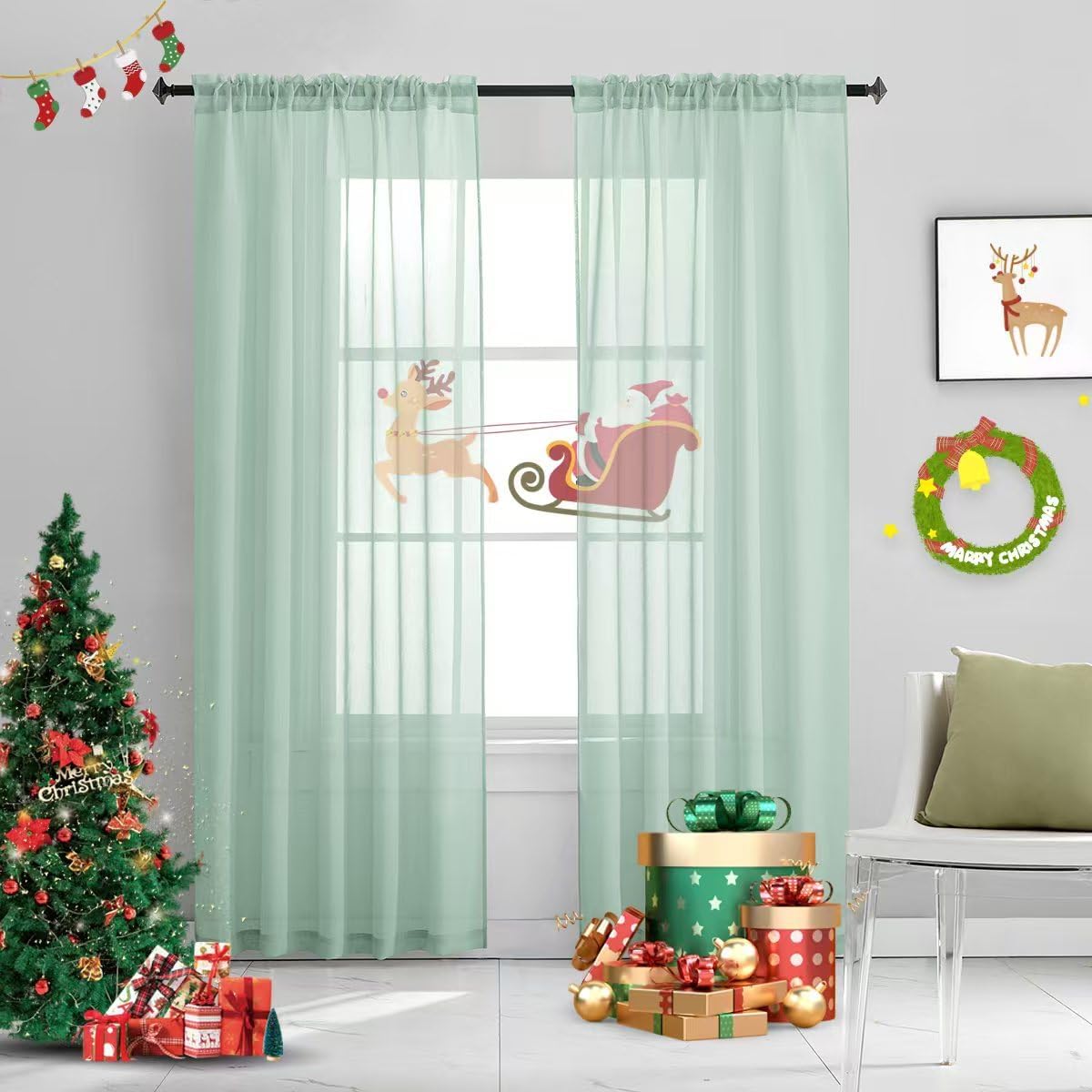 Off White Semi Sheer Curtains 72 Inches Long Faux Linen Off White Sheers Curtain for Bedroom Living Room Girls Kids Room 2 Panels 52x72 Inch Length