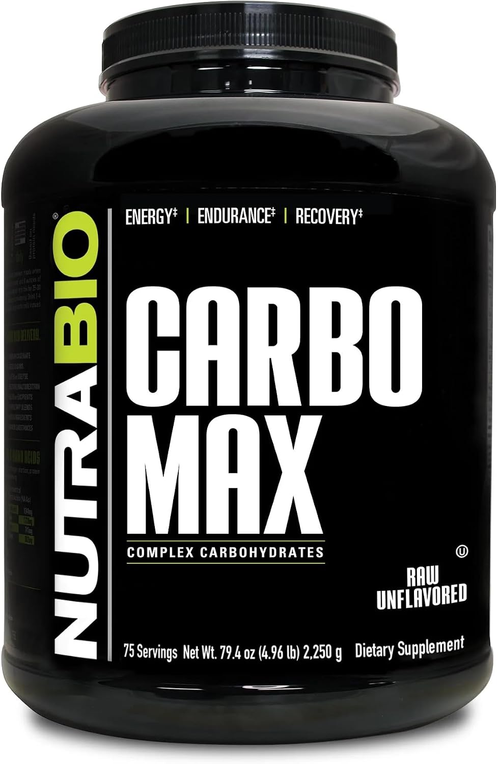 NutraBio CarboMax Maltodextrin Powder - Carbohydrate Powder for Sustained Energy - Calorie Rich for Muscle and Weight Gain - Unflavored - 5 Pounds