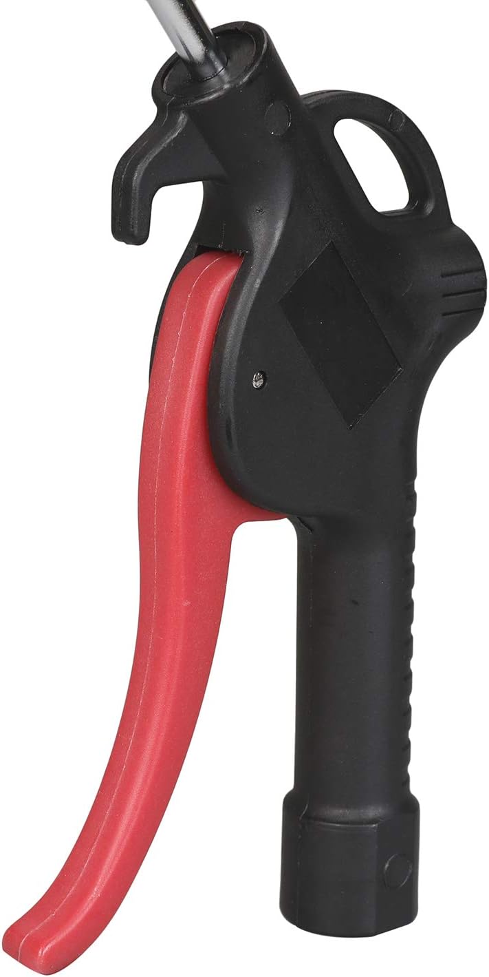 Pistol Grip Air Blow Gun with 10 Inch Extended Angled Safety Tip Nozzle Pneumatic Air Compressor Accessories Clean Up Tool Duster 90 Max PSI