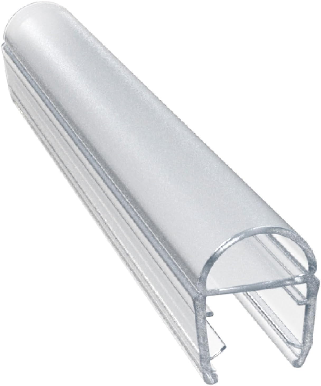 Gordon Glass Co Translucent Vinyl Bulb Seal for 3/8" (10mm) Glass - 84 in Long | Shower Door U-Channel with Soft Bulb Seal for 3/8" Glass