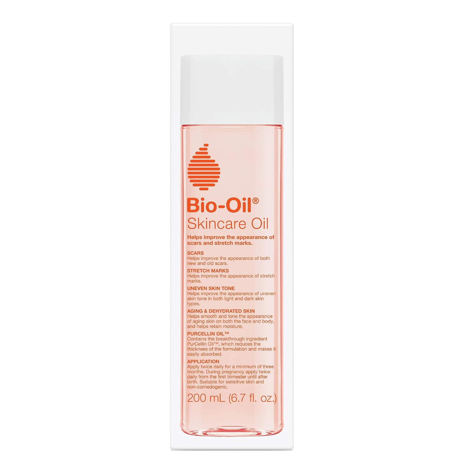 Bio-Oil Skincare Body Oil Serum, Scars & Stretch Marks, 6.7 fl oz | Dermatologist Recommended, Vitamin E & A, Dry & Sensitive Skin, Non-Comedogenic, Face and Body, Scar Treatment