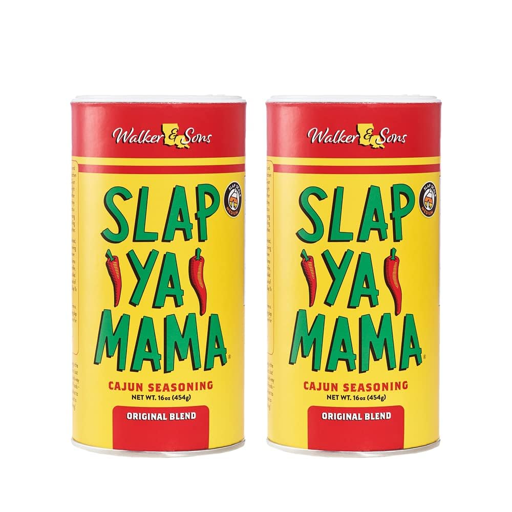 Slap Ya Mama Cajun Seasoning from Louisiana, Hot Blend, No MSG and Kosher, 8 Ounce Can | one 8 oz canister of Hot Blend Cajun seasoning for chicken, seafood, vegetables, grilling, and everyday meals.