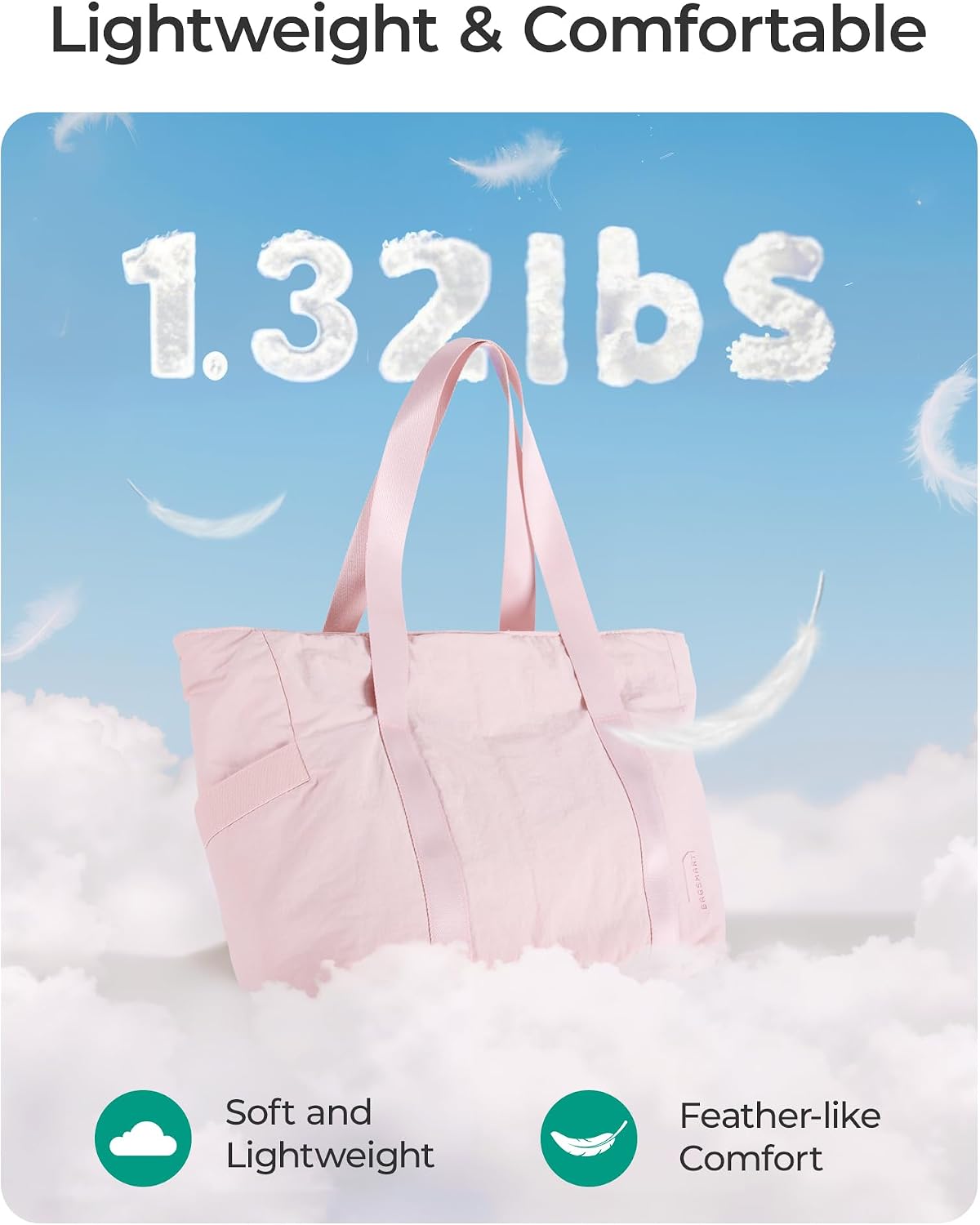 BAGSMART Gym Tote Bag for Women, 24L/28L Travel Tote Yoga Mat Bag