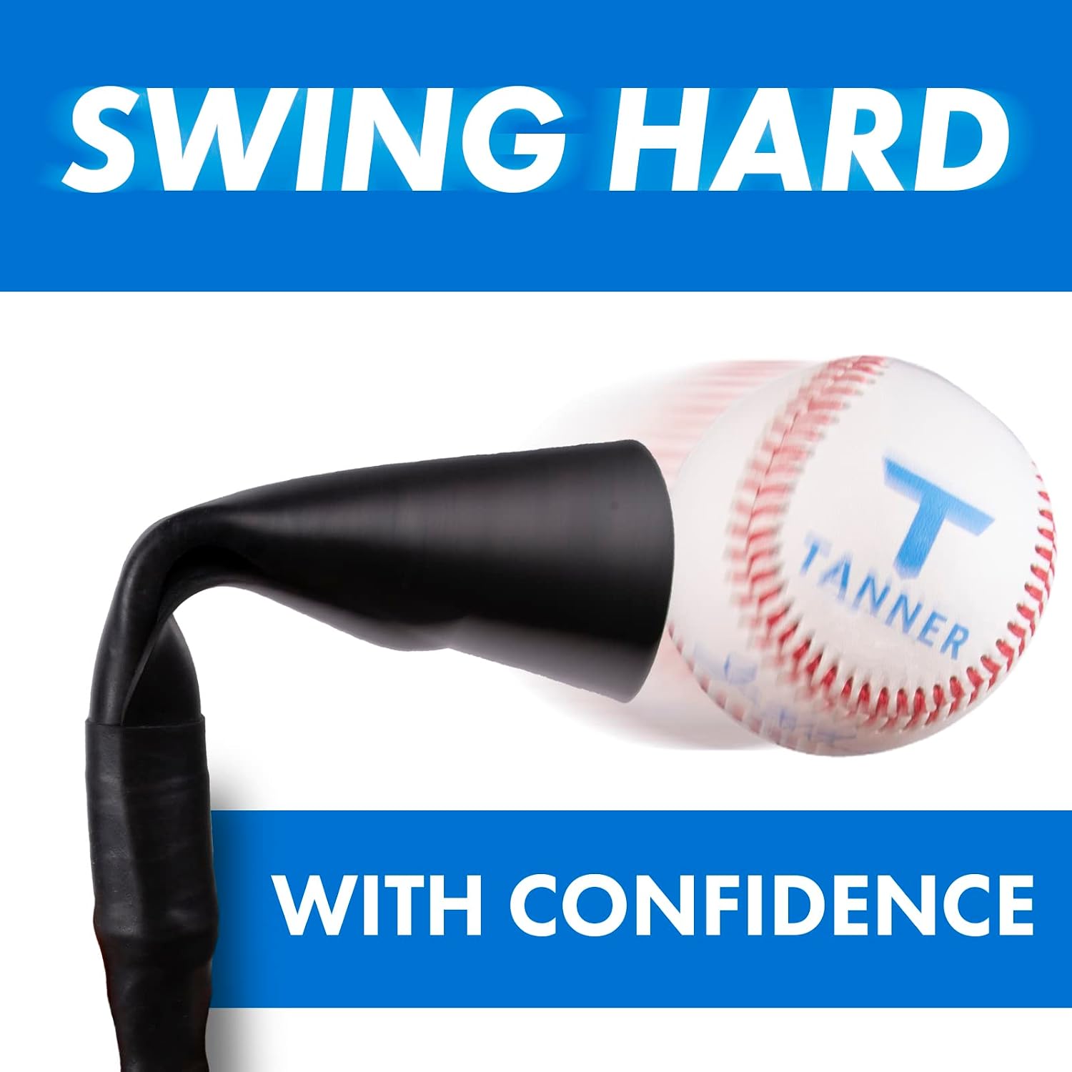 Tanner Tee The Original Batting Tee – Adjustable Pro Hitting Tee for Baseball & Softball, Steel Shaft, Composite Base, Hand-Rolled Rubber Top