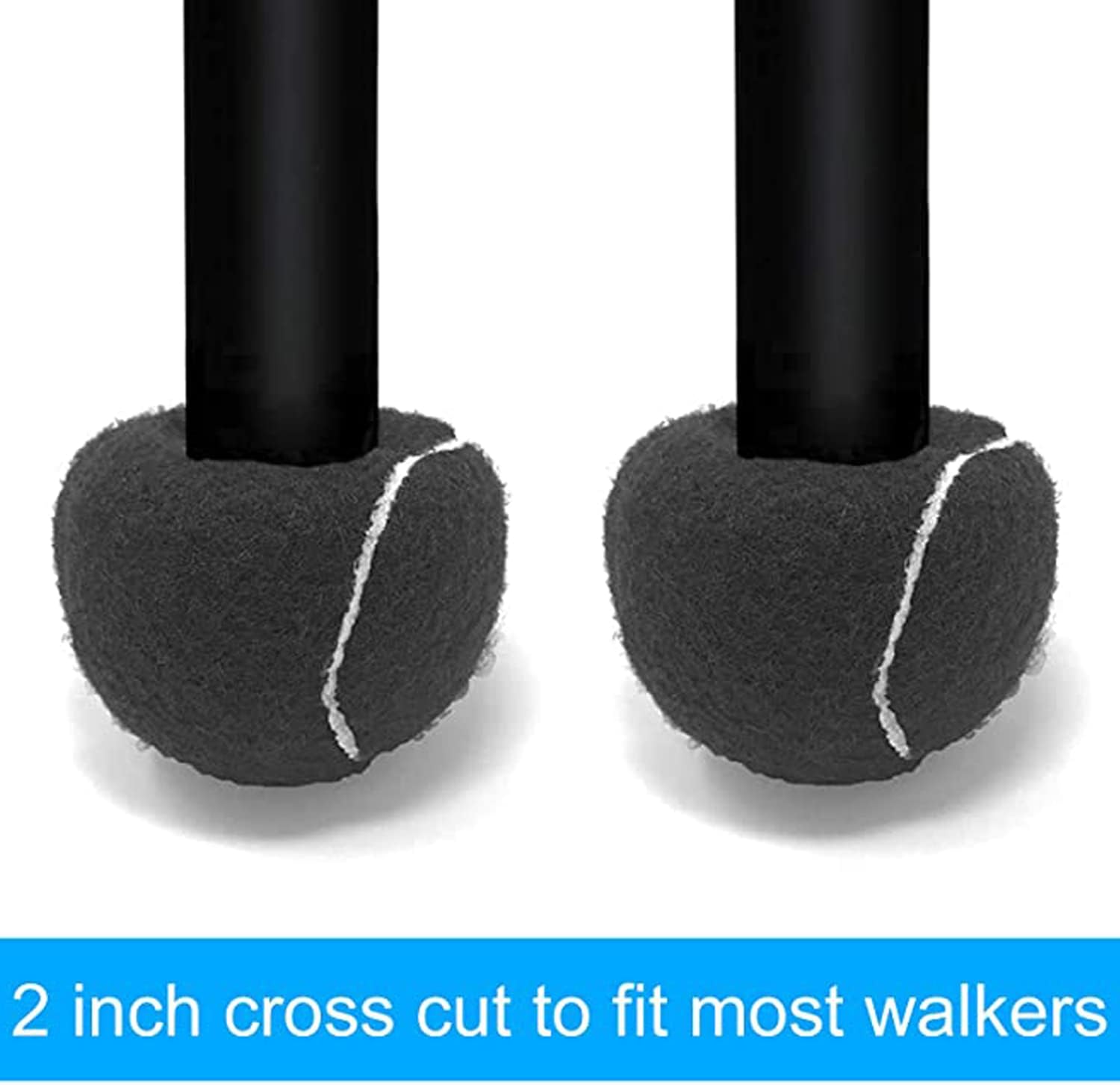 URBEST Walker Tennis Balls 4pcs Precut Heavy Duty Tennis Balls for Walkers
