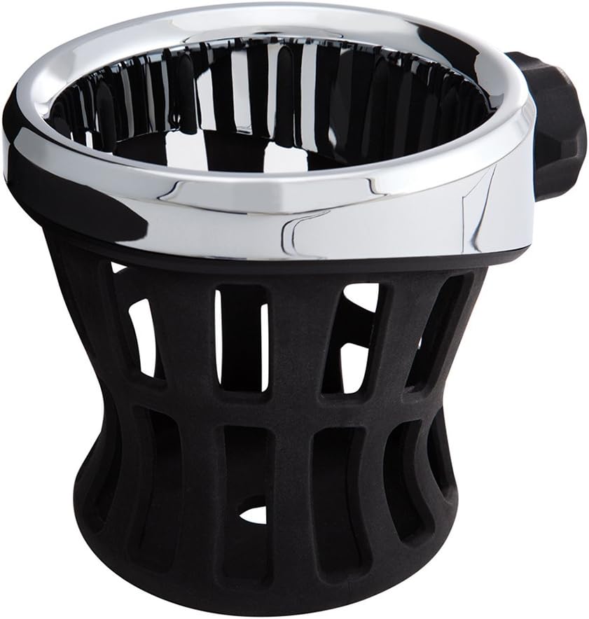 Ciro Drink Holder Passenger Perch Mount '14-up Harley-Davidson, Chrome 50422