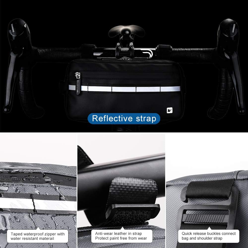 Rhinowalk Bike Bag Waterproof Bike Handlebar Bag