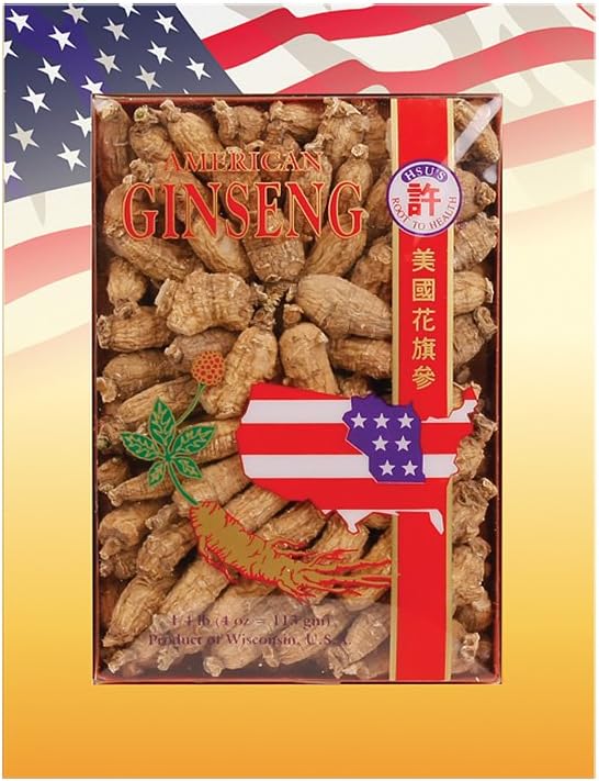 Hsu's SKU 110-4 | Short Extra Large | Cultivated Wisconsin American Ginseng Direct from Ginseng Gardens | 许氏花旗参 | 4oz Box, 西洋参, B005HSX9VM