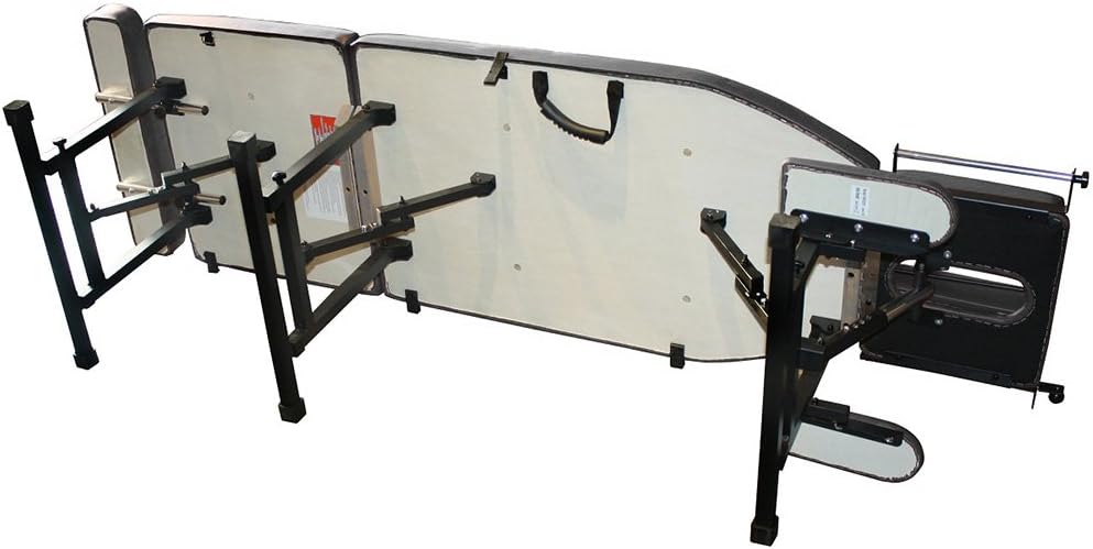 Sheffield 160 Elite Professional Portable Chiropractic Table - Lightweight Adjustable Folding Design (Charcoal)