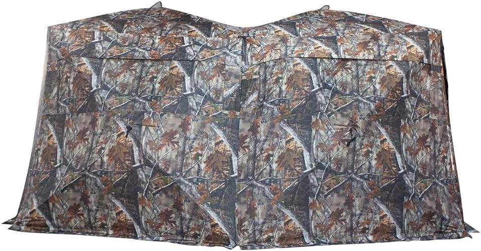THUNDERBAY Bunkhouse Pop Up Portable 6 Person Side-by-Side Hunting Blind, Footprint: 140"x70" with 80" Height