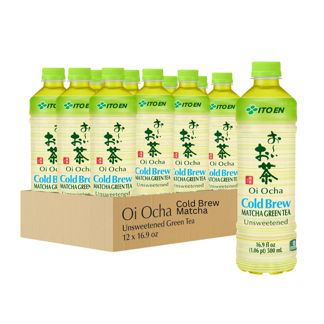 Ito En Tea Oi Ocha Green Tea, Unsweetened, 16.9 Ounce (Pack of 12)