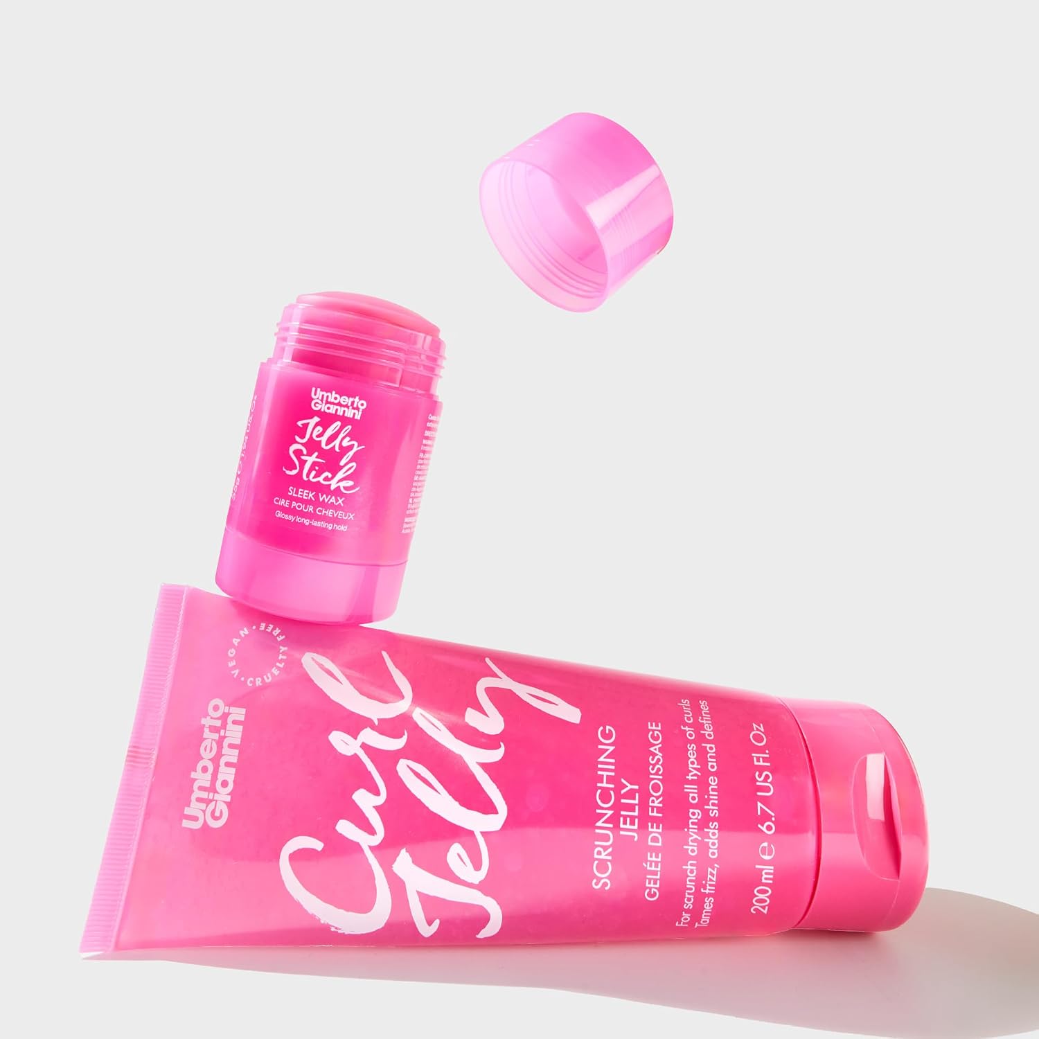 Umberto Giannini Curl Jelly Scrunching Jelly 6.7 fl Oz - Frizz Solution Defining Hair Gel for 2a-4c Curly, Wavy, Coily Hair - Vegan & Cruelty-Free