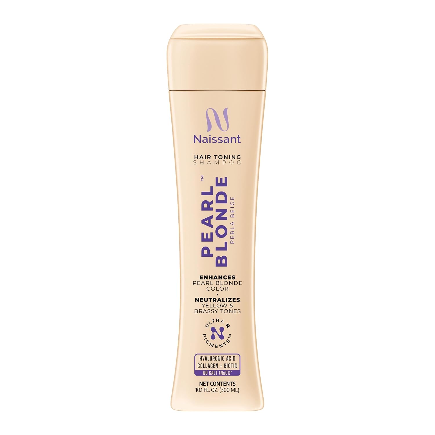 Naissant Silver Ash Blonde Hair Blue Toning Shampoo | Ultra High-Purity Blue Pigments | Neutralizes Orange &Brassy Tones | Hyaluronic Acid, Collagen &Biotin |Paraben, Ammonia &Sulfate Free |10.1 Fl Oz