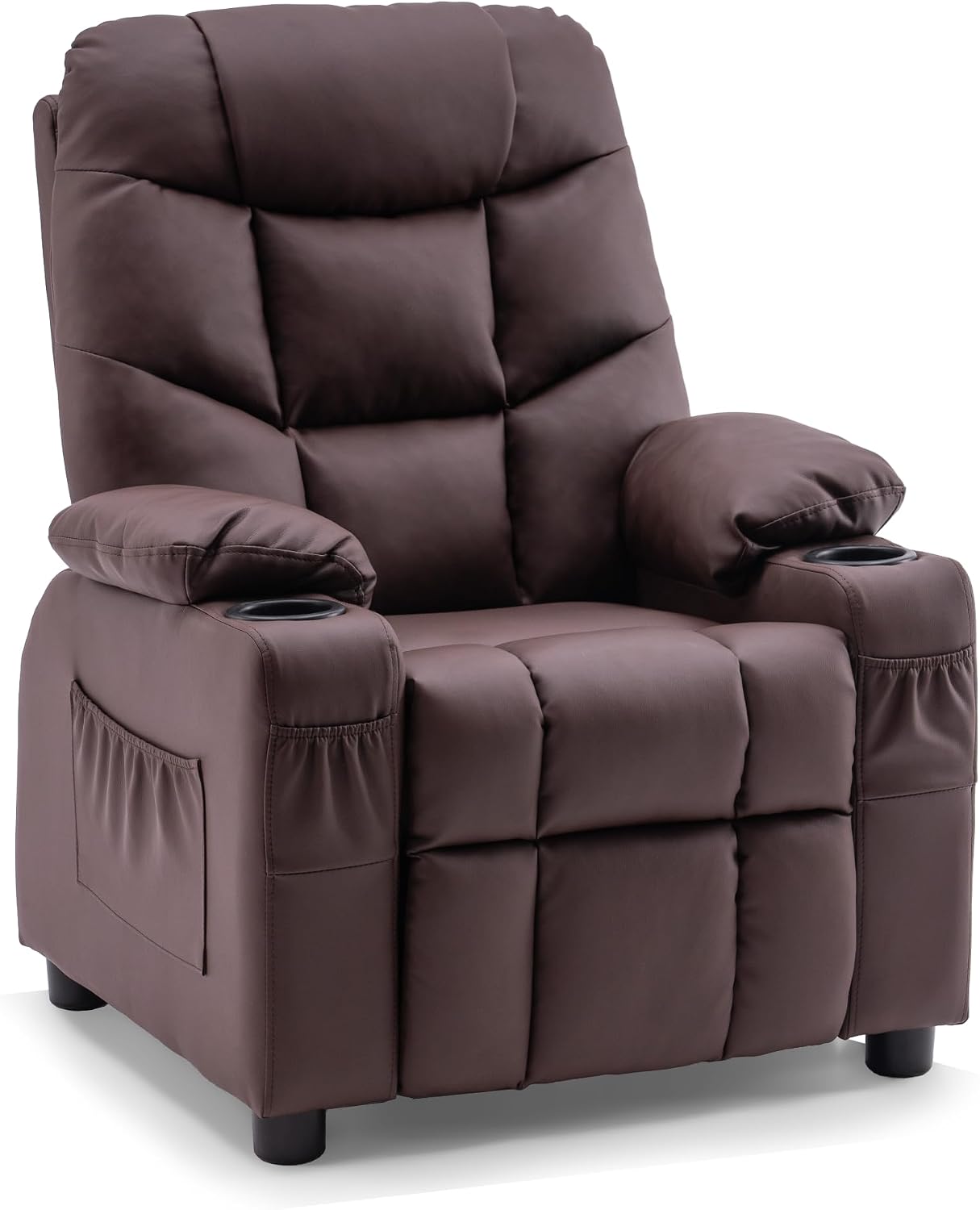 MCombo Big Kids Recliner for Ages 3+, Toddlers Recliner 7355 Velvet, Blue