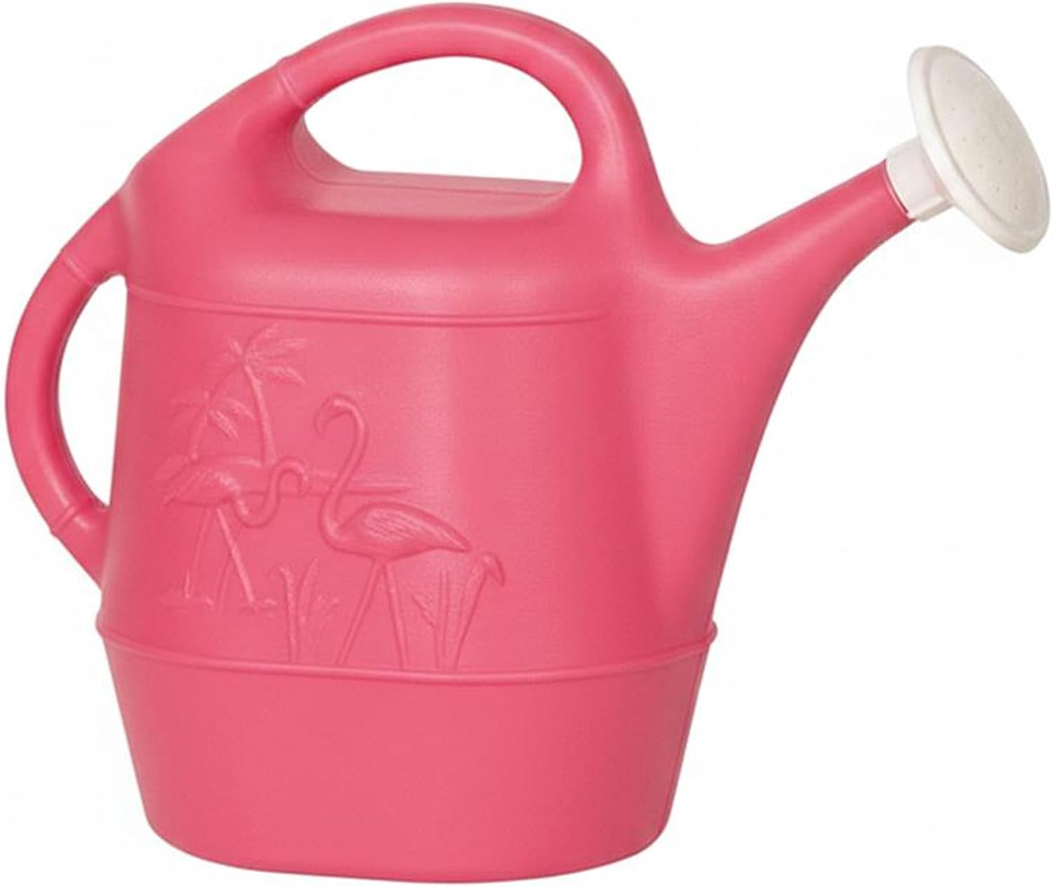 Union Products 63066 2 Gallon Plastic Indoor/Outdoor Watering Can w/Tulip Design for Garden, Potted Plants, & Patio Pots, Caribbean Blue
