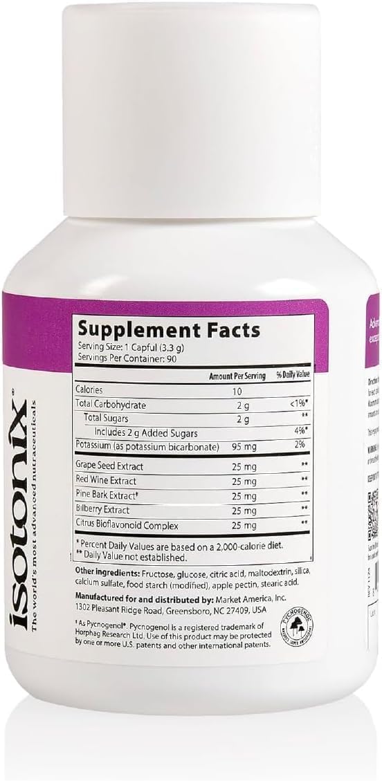 Isotonix Antioxidant Supplement, 90 Servings | Pycnogenol, Grape Seed, Pine Bark, Bilberry & Red Wine Extract, Polyphenols for Healthy Circulation, Isotonic, Vegan