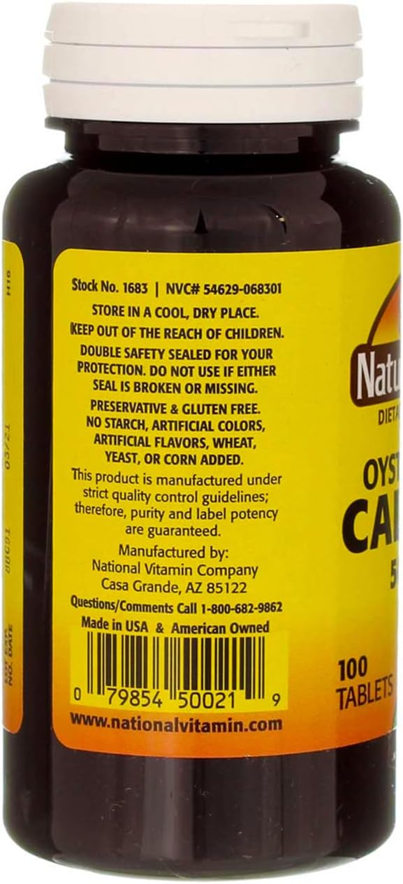 Nature's Blend Oyster Shell Calcium 500 mg 100 Tabs (1683)