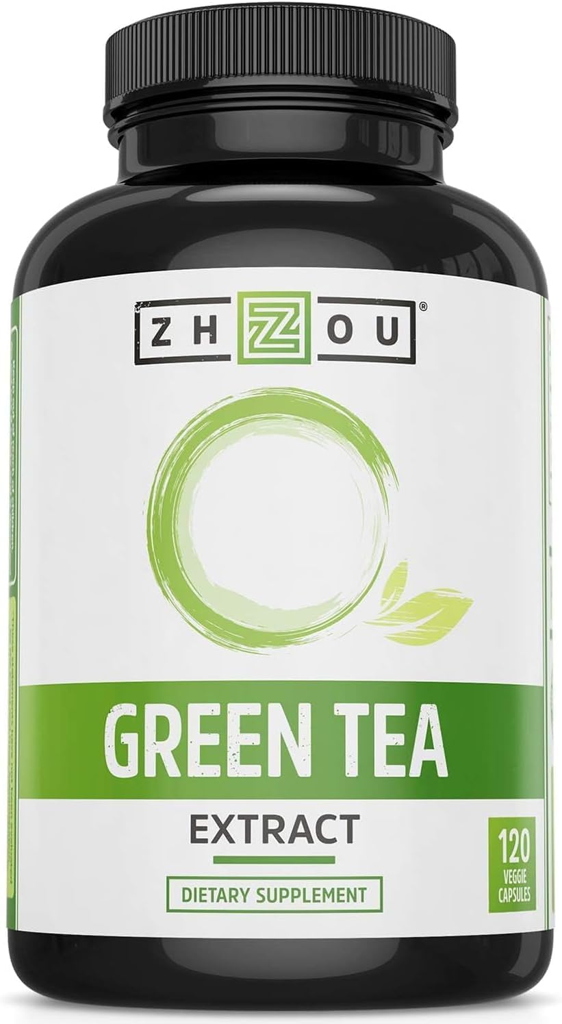 Zhou Nutrition Green Tea Extract Supplement - 120 Vegan Friendly Capsules | Green Tea & ECGC for Women & Men, Clean Caffeine Energy