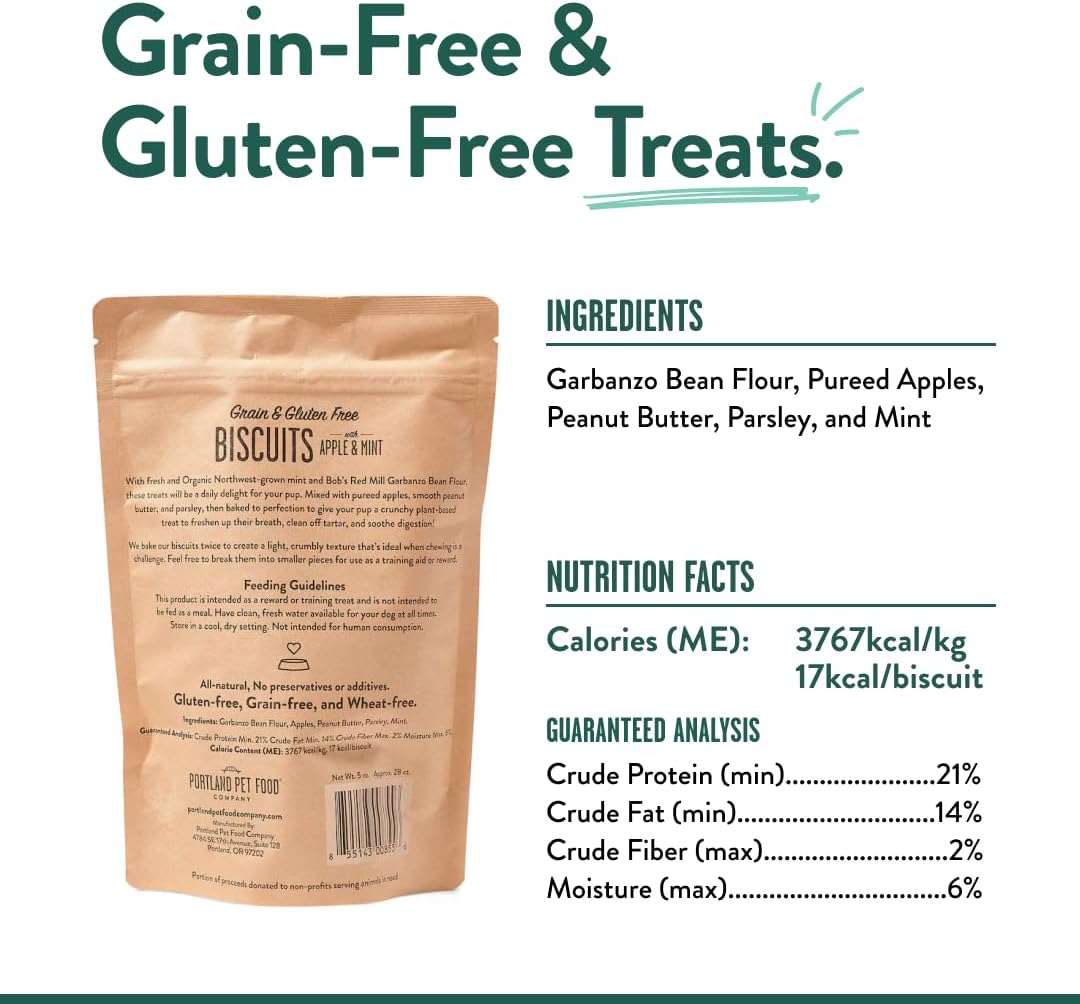 Portland Pet Food Dog Treats Variety, Healthy, Grain-Free Biscuits, 3 Pack