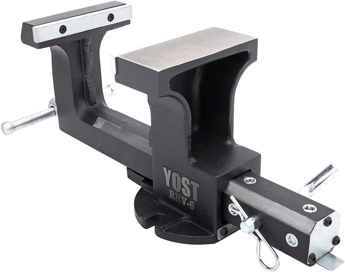 Yost Vises LV-4 Homeowner's Vise | 4.5 Inch Jaw Width with a 3 Inch Jaw Opening Home Vise | Secure Grip with Swivel Base | Blue