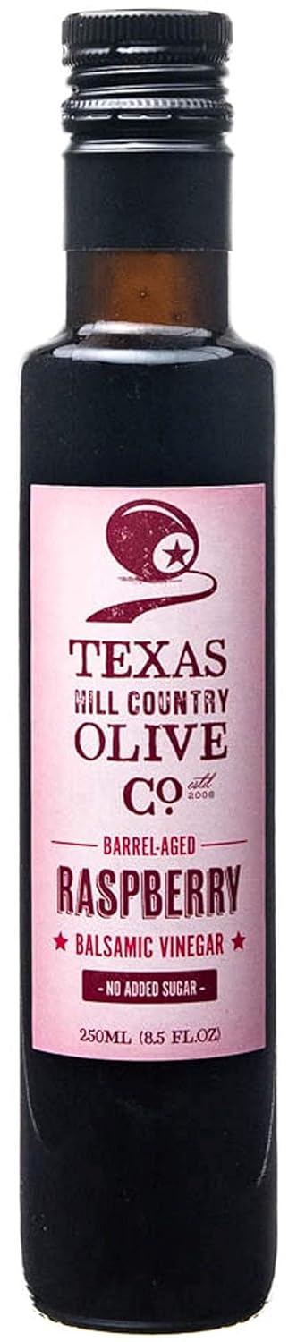 White Lemon Balsamic Vinegar - Gourmet Barrel Aged Infused Balsamic Vinegar - Great for Dressing Dipping Glazing - No Artificial Flavors or Added Sugar - Made in Texas (8.5 oz)