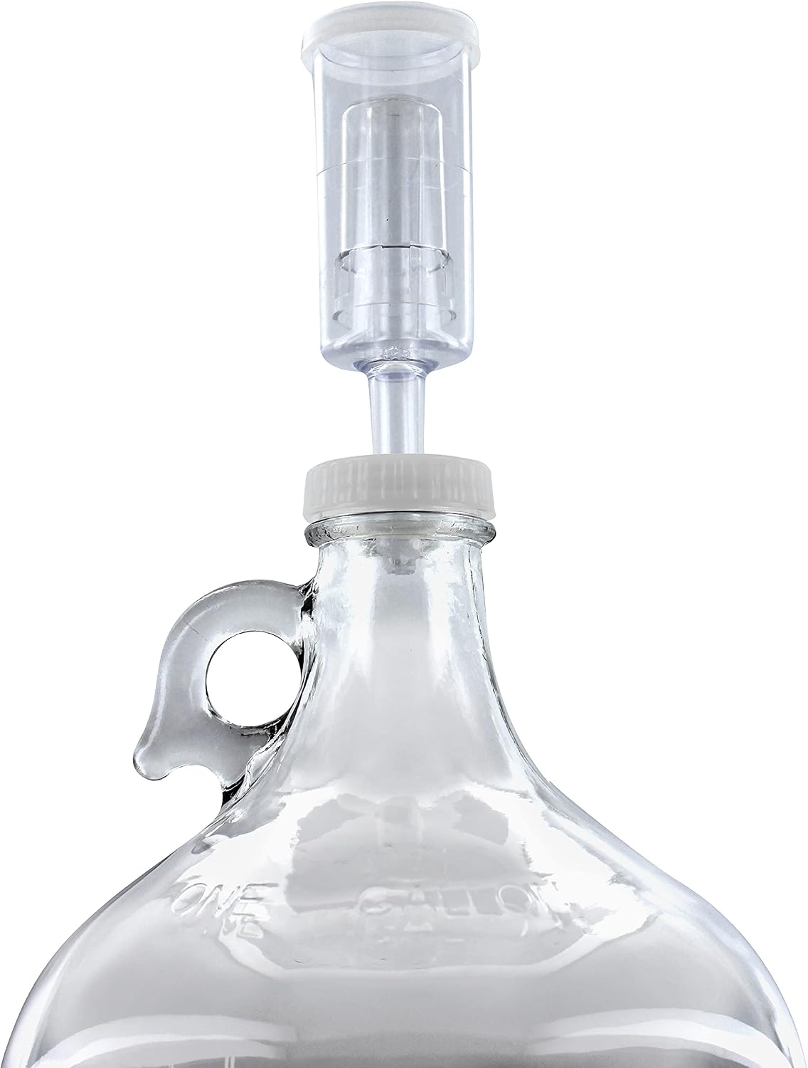 1 Gallon Glass Jug with Airlock, #6.5 Rubber Bung and Twin Bubble Design | Clear Fermentation Jug for beer, wine, cider & kombucha | Reusable food-grade construction for home brewing | Glass Fermenter