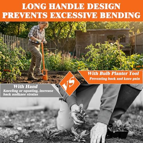 glorousamc Bulb Planter, Weeder, Sod Plugger, Flower Planting