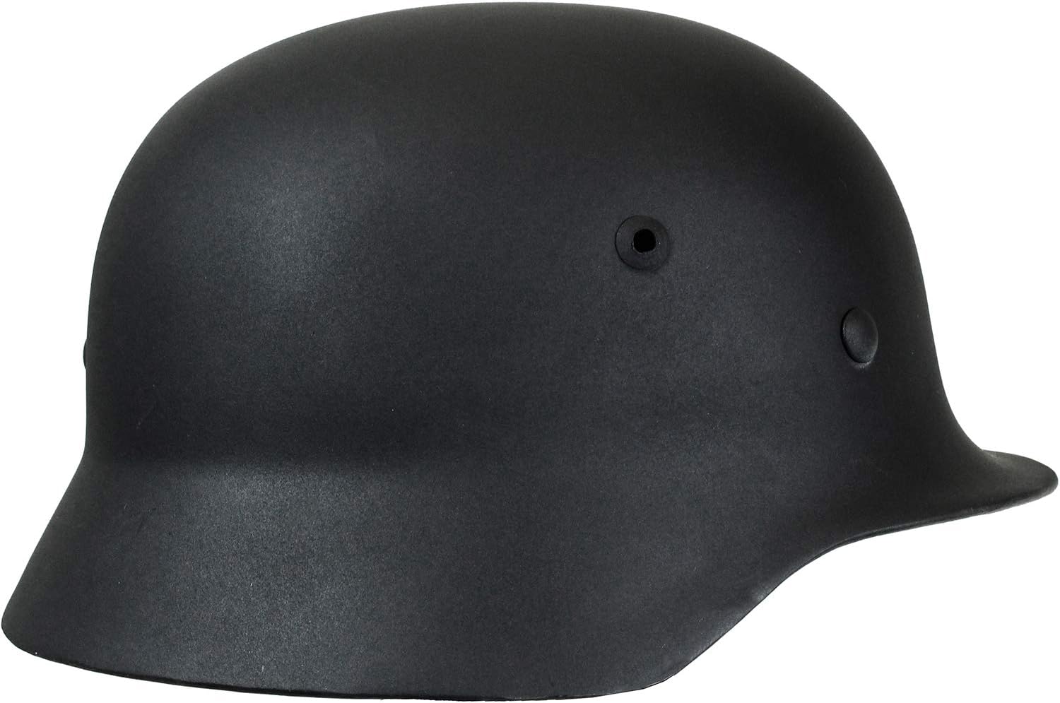 Epic Militaria WW2 German Army BLACK M35 STEEL HELMET with Leather Liner & Chin Strap