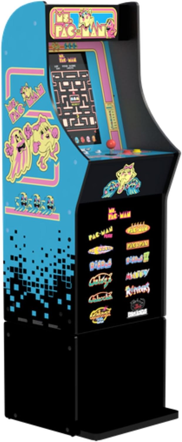 Arcade1Up Ms. Pac-Man Classic SE Arcade Machine, 13 Classic Games | 4 Feet Tall with 15.6-Inch IPS Color Monitor, Dual Speakers and Wi-Fi Leaderboards