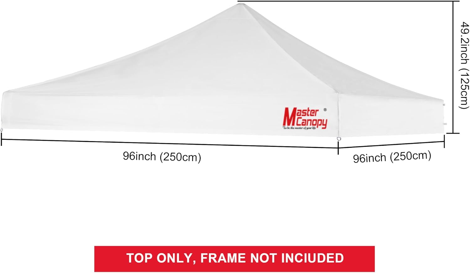 MASTERCANOPY 10x10 Replacement Pop Up Canopy Top for Kingkong Frame Gray