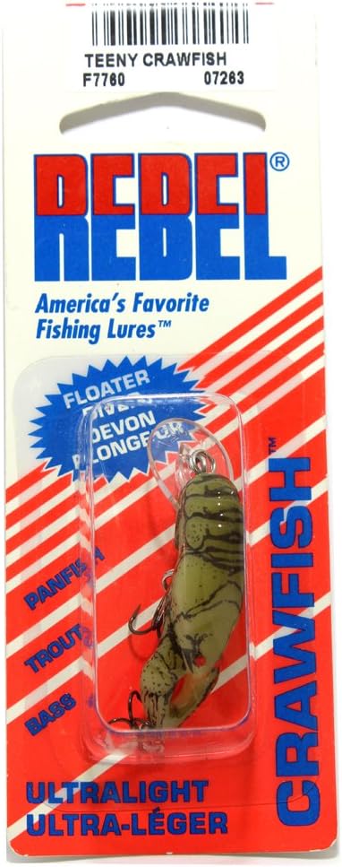 Rebel Lures Original Realistic Crawfish Crankbait Fishing Lure