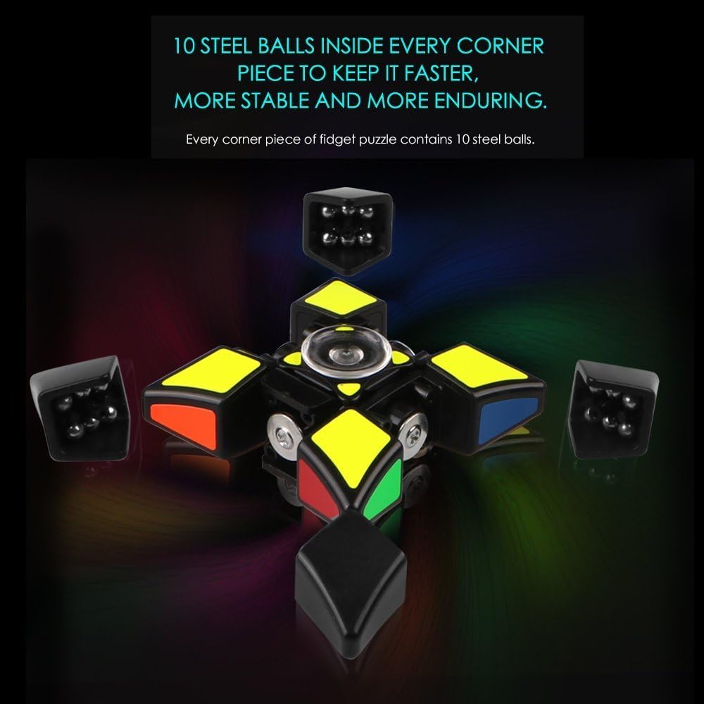 D-FantiX Fidget Spinners Cube, 1x3x3 Floppy Cube Puzzle Fidget Spinner Anti-Anxiety Fidget Toys for Kids Adults
