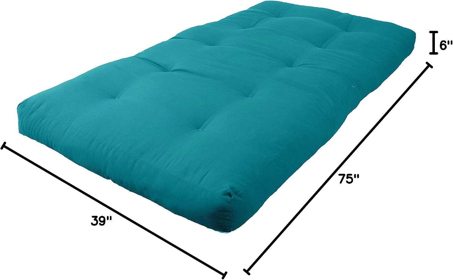 Blazing Needles Renewal 6" Twill Futon Mattress, Queen, Sage
