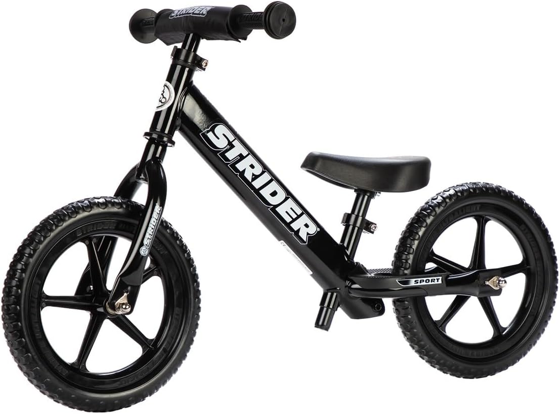 Strider 12 Sport Bike, Pink - No Pedal Balance Bicycle for Kids 1 to 4 Years - Includes Safety Pad, Padded Seat, Mini Grips, Flat-Free Tires -Easy Assembly, Tool-Free Adjustments | No-Pedal Balance Bike for Toddlers, Safety Pad, Adjustable Seat and Handl…