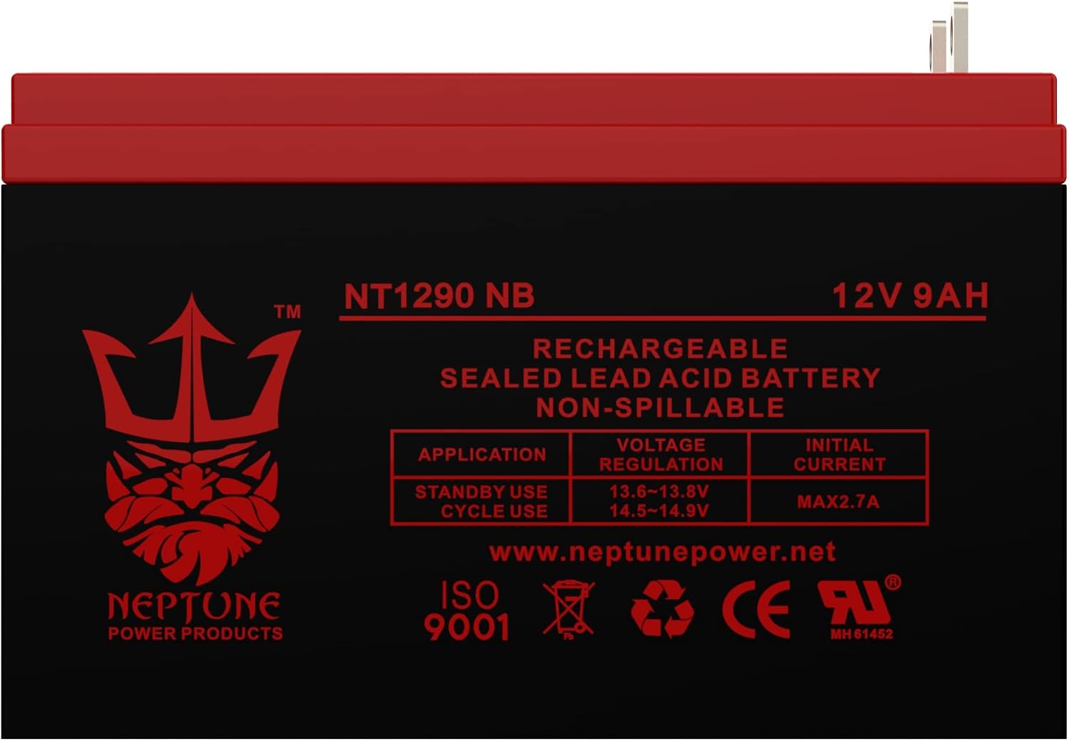 Neptune Replacement Battery for Generac Generator 0G9449 1/4" Nut and Bolt Terminals