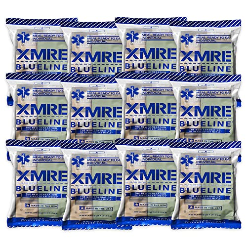 XMRE Blue Line MRE Meals Military 2022 Bulk | Military Grade MREs | For Survival Kits & Hurricane Preparedness Items | Emergency Food Supplies