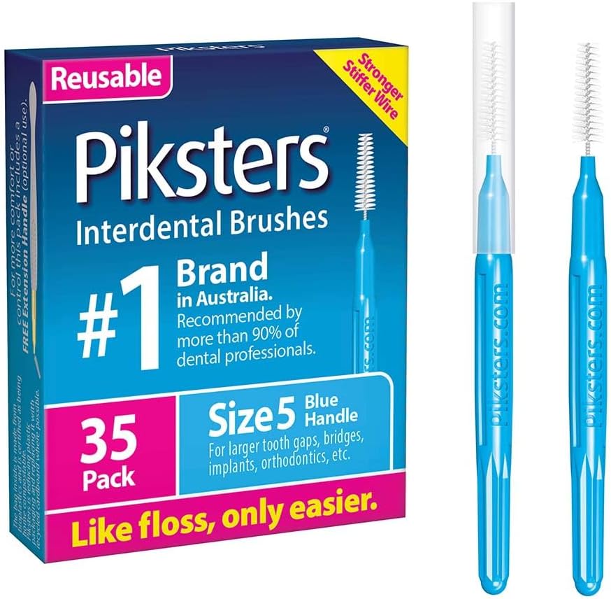 Piksters Interdental Brush Tight Gaps 35 Pack Purple Size 1