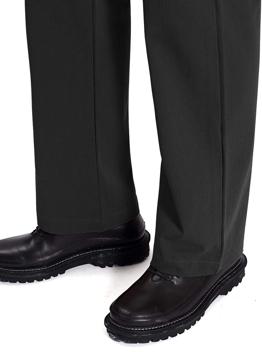 IDEALSANXUN Mens Casual Elastic Waist Twill Pants