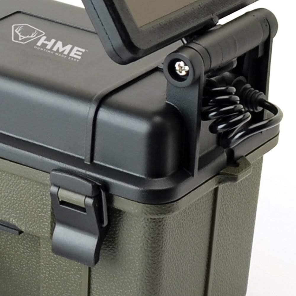HME Trail Camera 12V/Solar Auxiliary Power Pack Durable Weather-Resistant Housing Easy Installation & Versatile Compatibility, Black | Weather-resistant housing, Easy installation